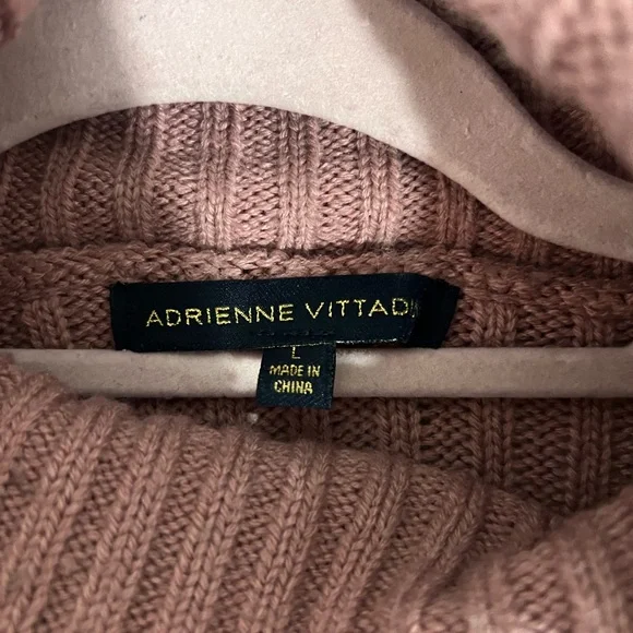 Adrienne Vittadini Mauve Turtleneck Sweater Dress - Picture 3 of 3